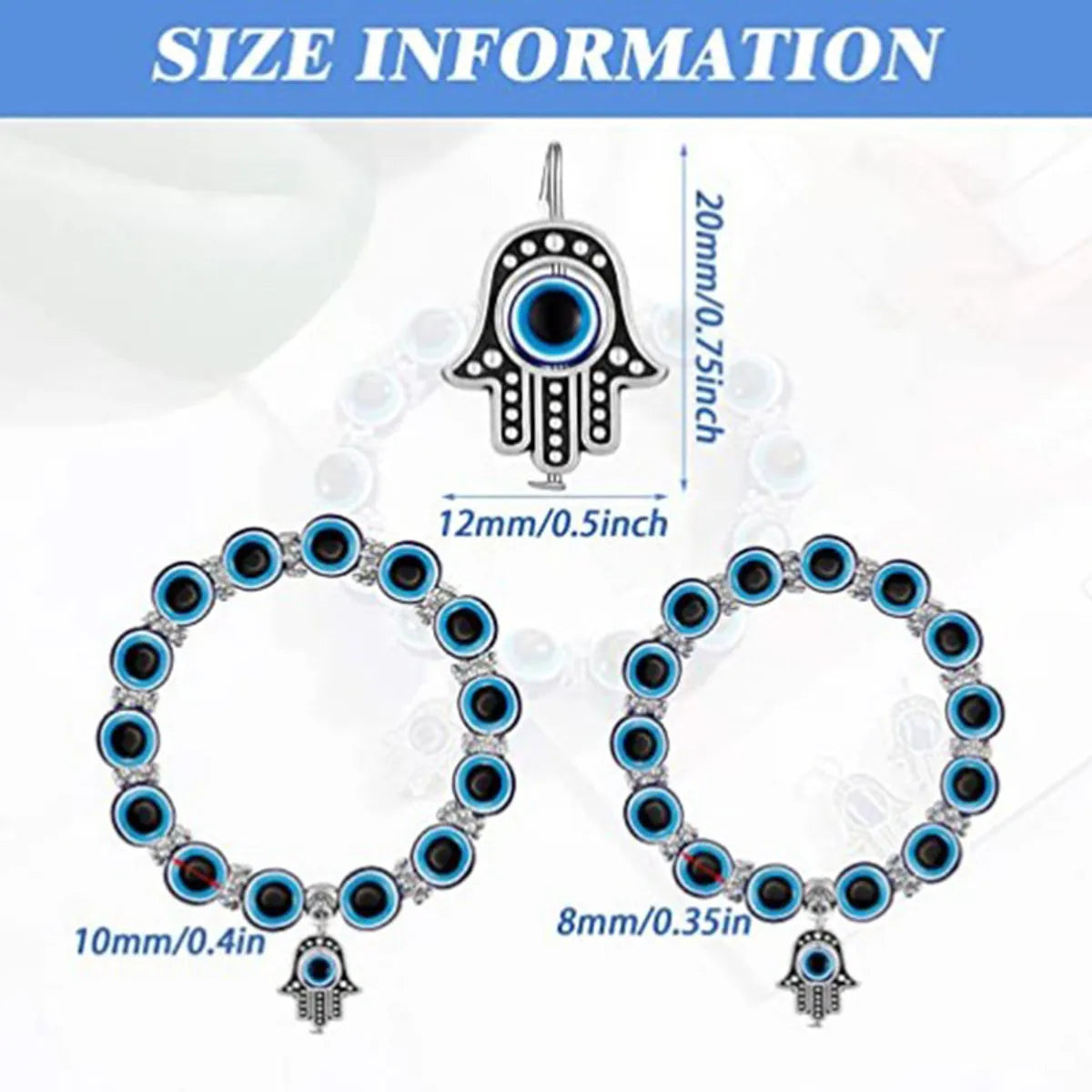 Blue Turkish Devil Eyelid Rope Glass Bracelet Fashion All-Match Eye Bracelet