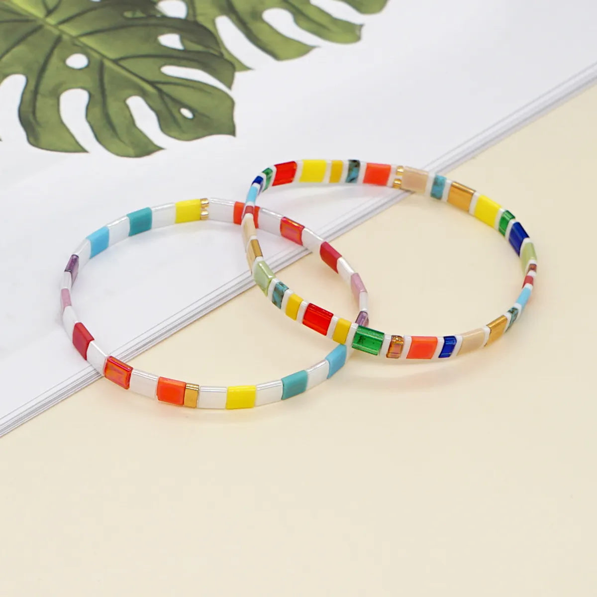 Bohemia Simple Rainbow Miyuki Beads Colorful Stacking Bracelet