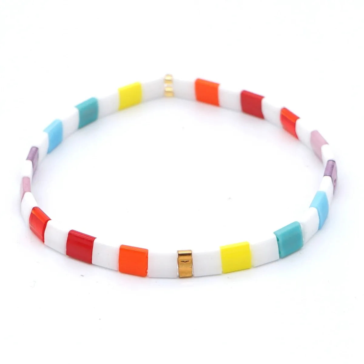 Bohemia Simple Rainbow Miyuki Beads Colorful Stacking Bracelet