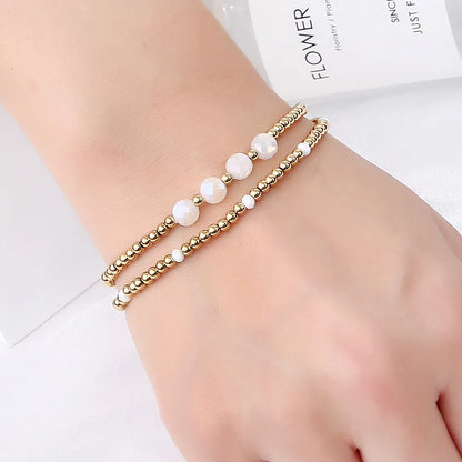 Bohemian Classic Style Geometric 303 Stainless Steel Artificial Crystal Wholesale Bracelets