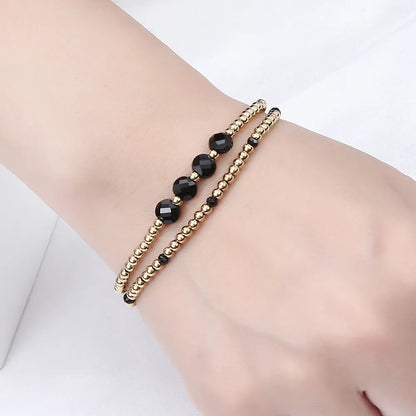 Bohemian Classic Style Geometric 303 Stainless Steel Artificial Crystal Wholesale Bracelets