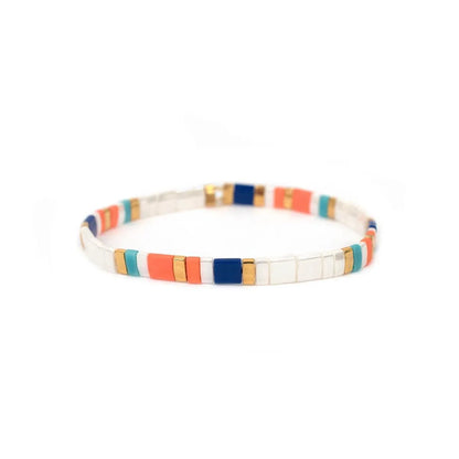 Bohemian Color Block Beaded Irregular Women'S Bracelets 1 Piece