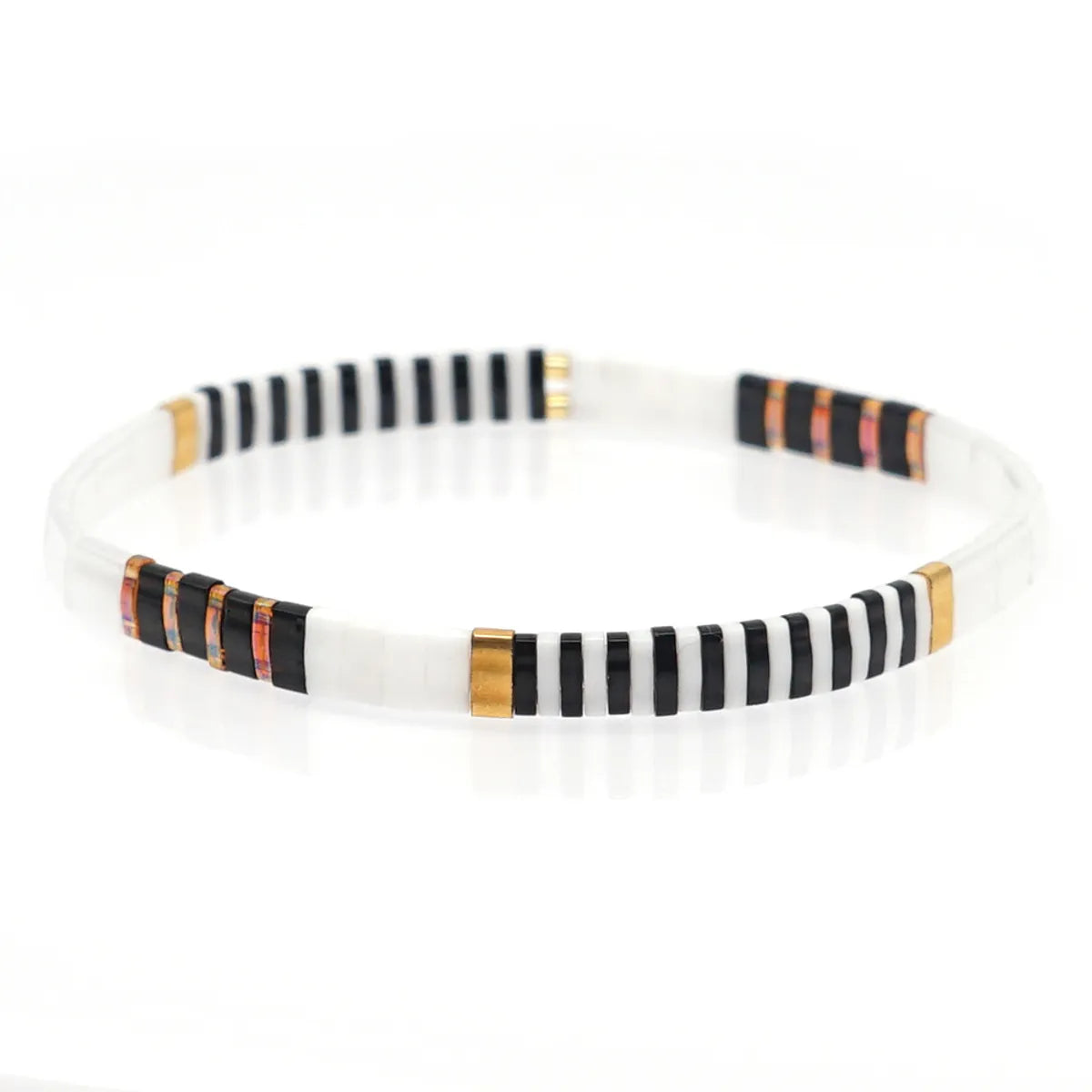 Bohemian Color Block Beaded Irregular Women'S Bracelets 1 Piece