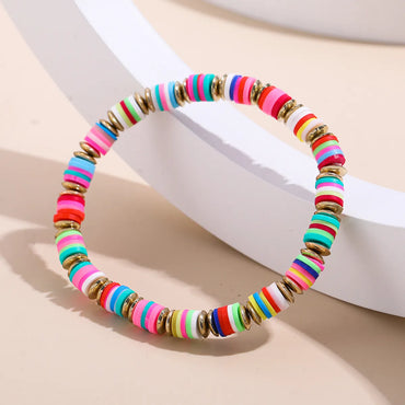 Bohemian Color Block Soft Clay Wholesale Bracelets