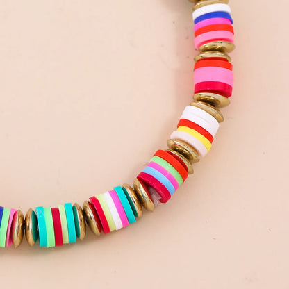 Bohemian Color Block Soft Clay Wholesale Bracelets