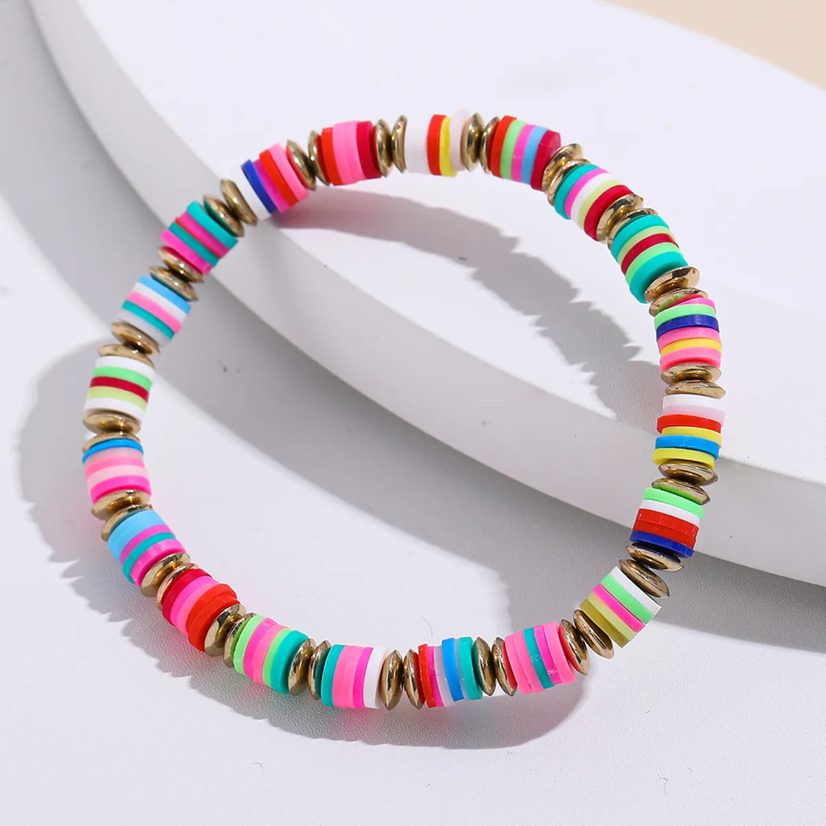 Bohemian Color Block Soft Clay Wholesale Bracelets