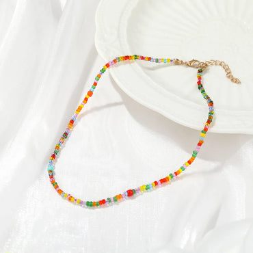 Bohemian Colorful Beaded Rice Bead Necklace Wholesale Gooddiy