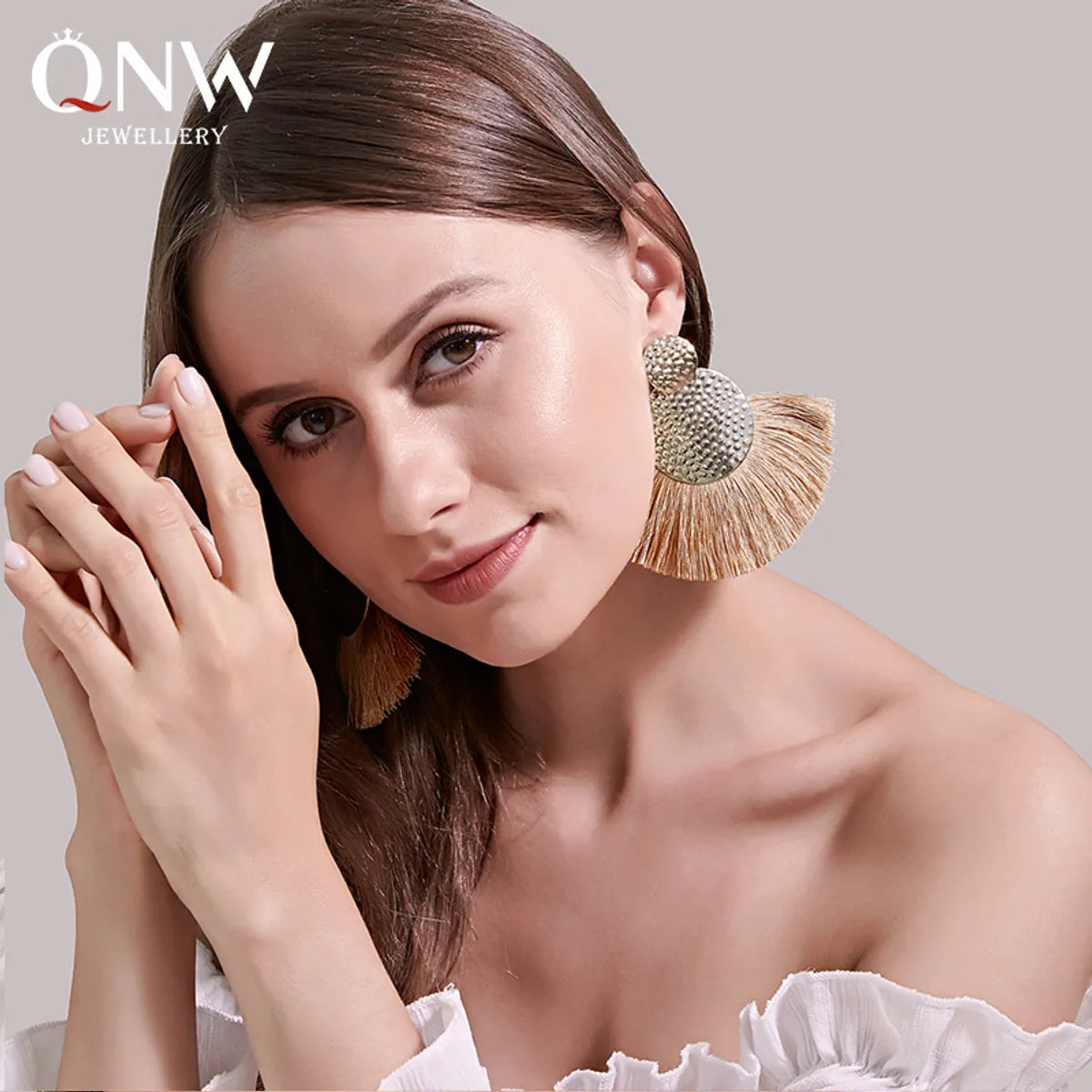 Bohemian Earrings Handmade Fan-Shaped Tassel Earrings Fashion Creative Earrings Wholesale Nihaojewelry