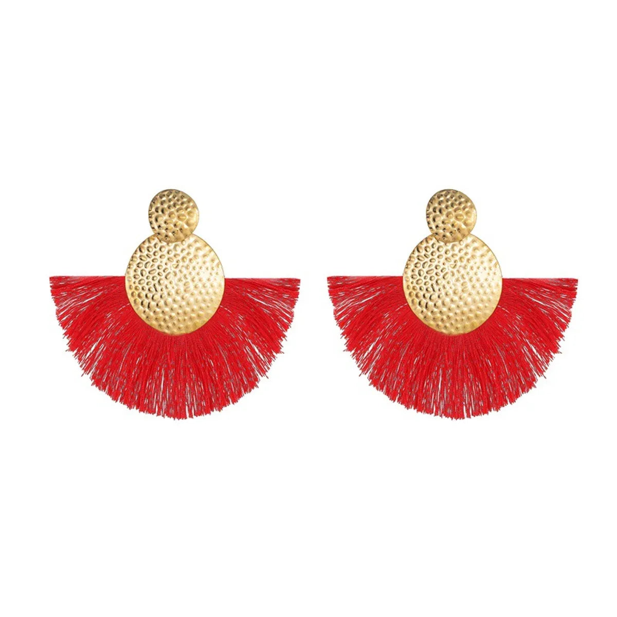 Bohemian Earrings Handmade Fan-Shaped Tassel Earrings Fashion Creative Earrings Wholesale Nihaojewelry