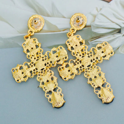 Fashion Geometric Diamond Alloy Earrings Ear Studs