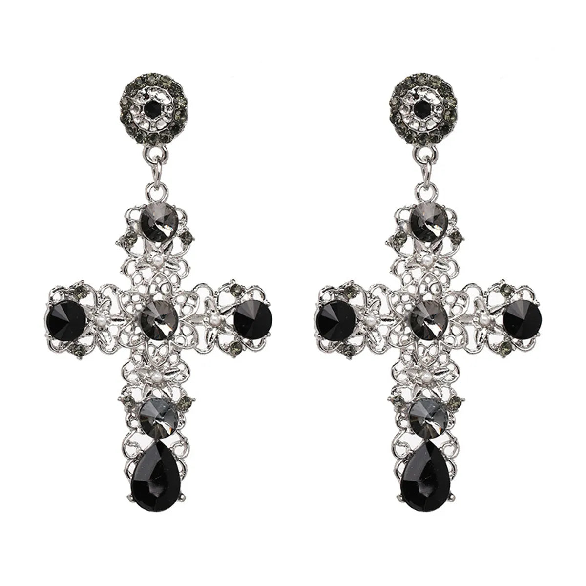 Fashion Geometric Diamond Alloy Earrings Ear Studs