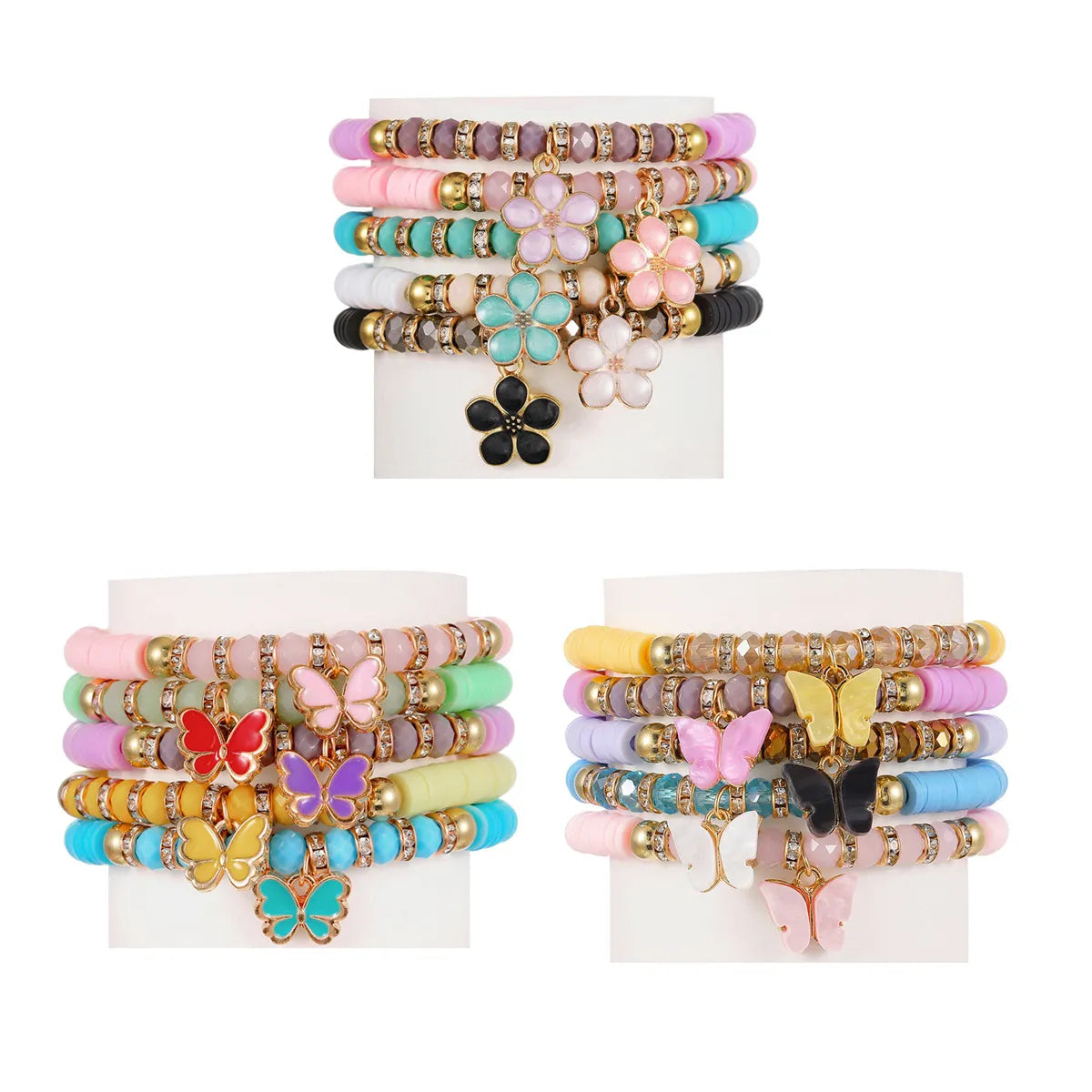 Bohemian Flower Soft Clay Beaded Women's Bracelets