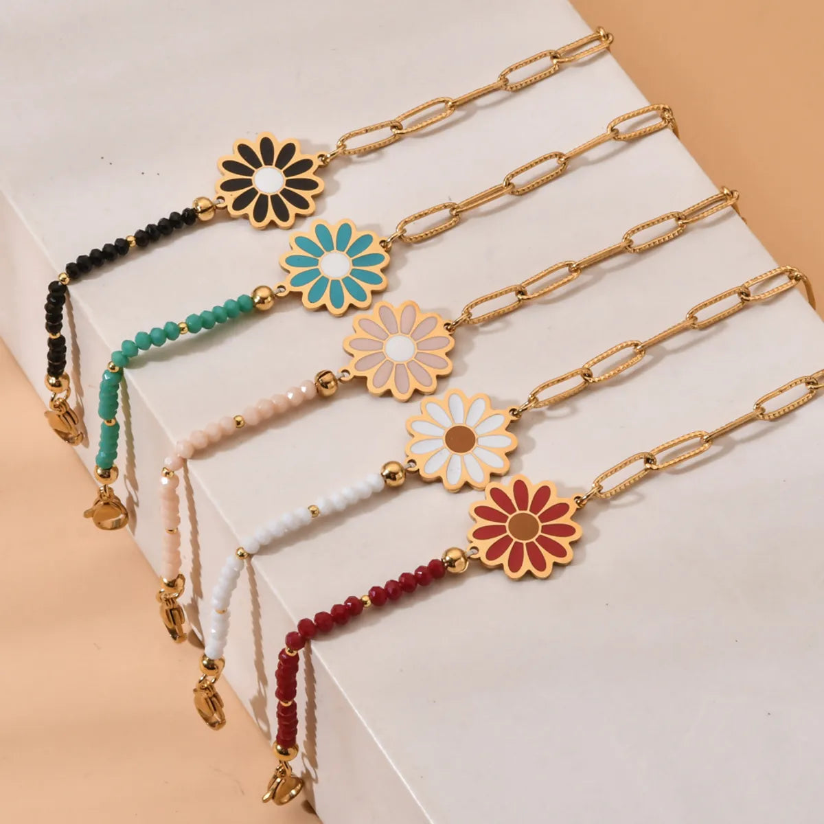 Bohemian Flower Stainless Steel Bracelets