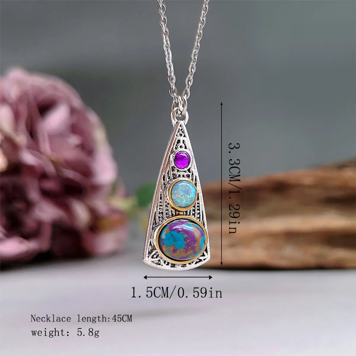 Wholesale Jewelry Bohemian Geometric Alloy Metal Plating Pendant Necklace