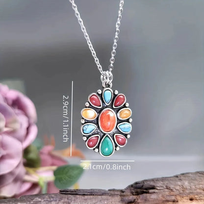 Wholesale Jewelry Bohemian Geometric Alloy Metal Plating Pendant Necklace