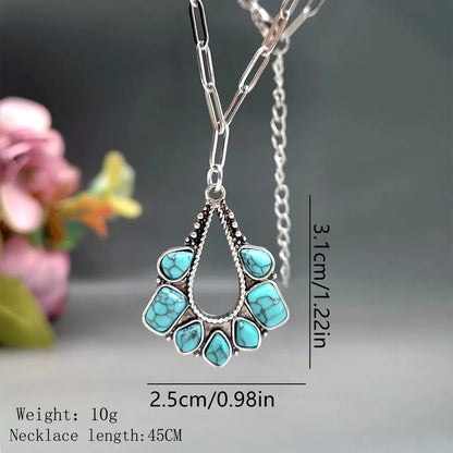 Wholesale Jewelry Bohemian Geometric Alloy Metal Plating Pendant Necklace