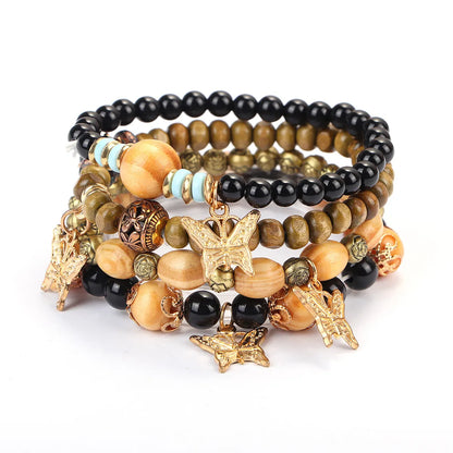 Bohemian Geometric Butterfly Wood Women's Bracelets