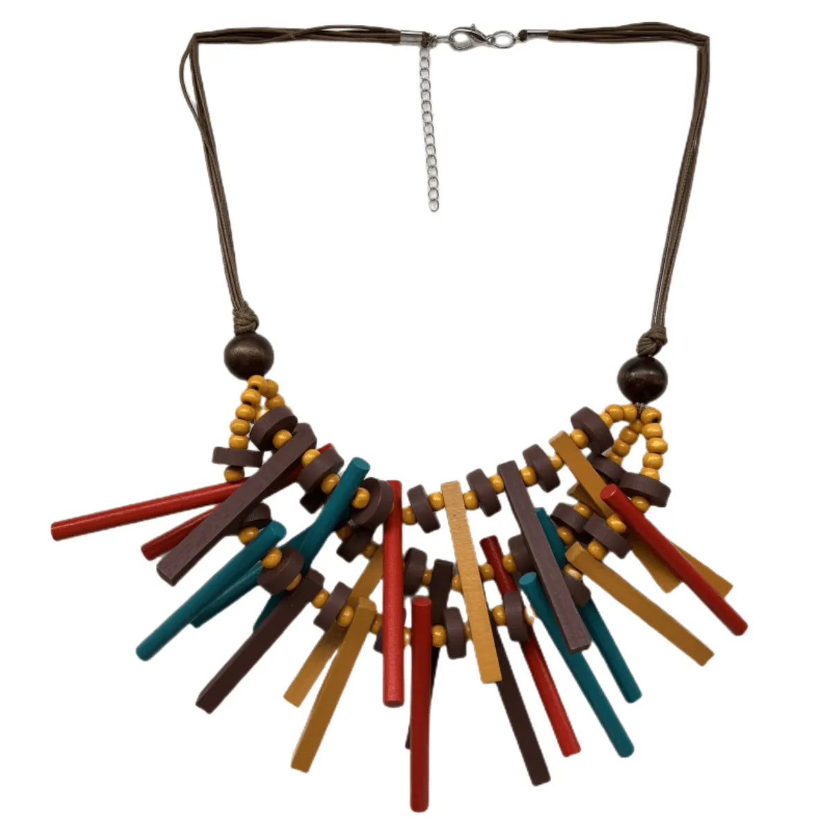 Bohemian Geometric Colorful Wood Wholesale Necklace