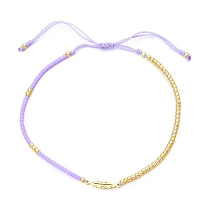 Bohemian Geometric Glass Seed Bead Wholesale Drawstring Bracelets