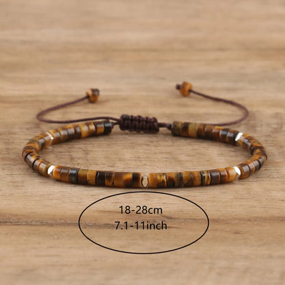 Bohemian Geometric Natural Stone Bracelets In Bulk