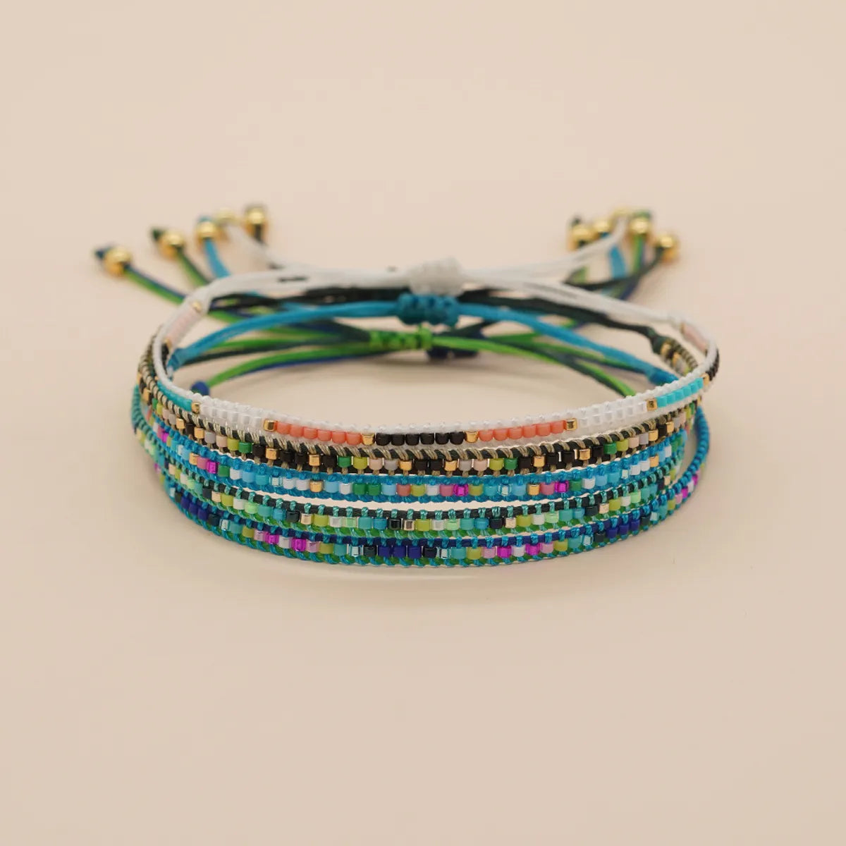 Bohemian Geometric Seed Bead Knitting Women'S Bracelets