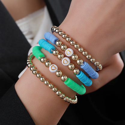 Bohemian Geometric Soft Clay Beaded Women'S Bracelets