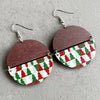 Bohemian Geometric Wood Christmas Women'S Drop Earrings