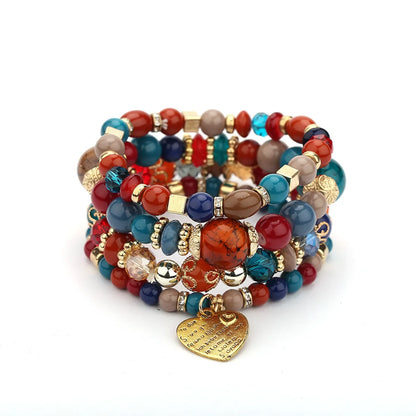 Bohemian Heart Shape Alloy Wholesale Bracelets