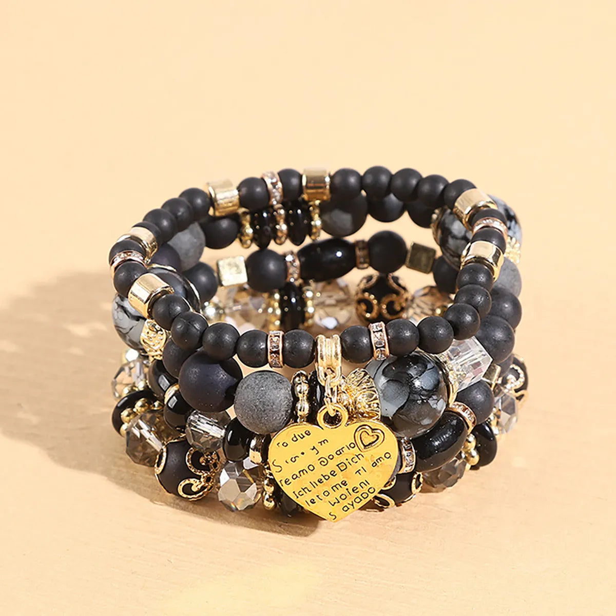 Bohemian Heart Shape Glass Wholesale Bracelets