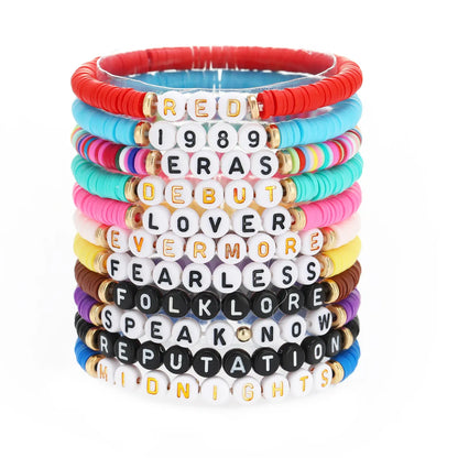 Bohemian Letter Mixed Materials Beaded Handmade Unisex Bracelets