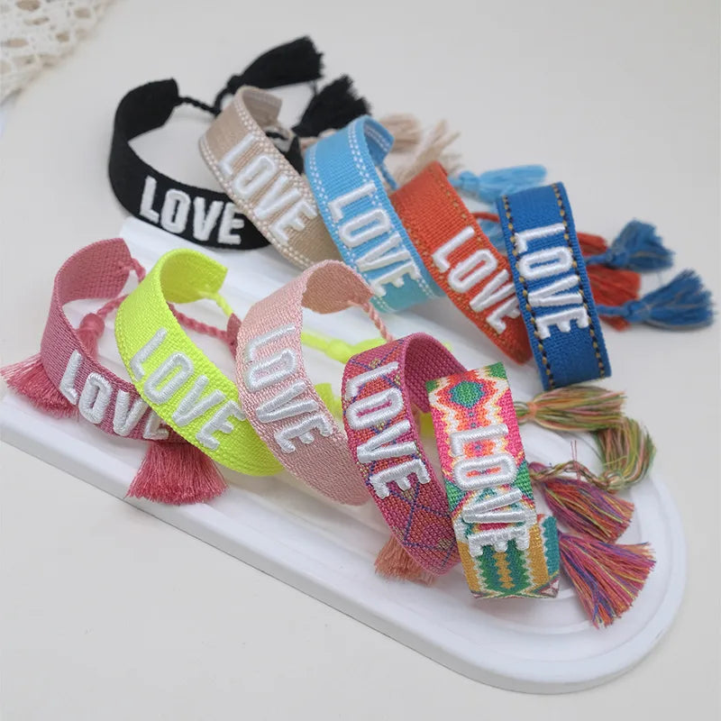 Bohemian Letter Polyester Wholesale Bracelets