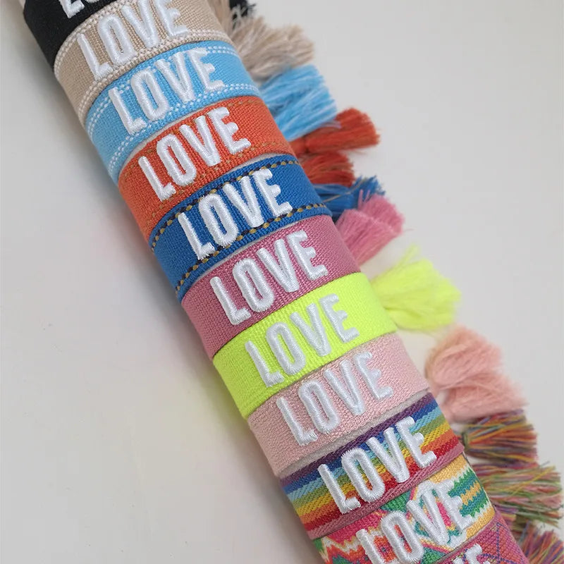 Bohemian Letter Polyester Wholesale Bracelets