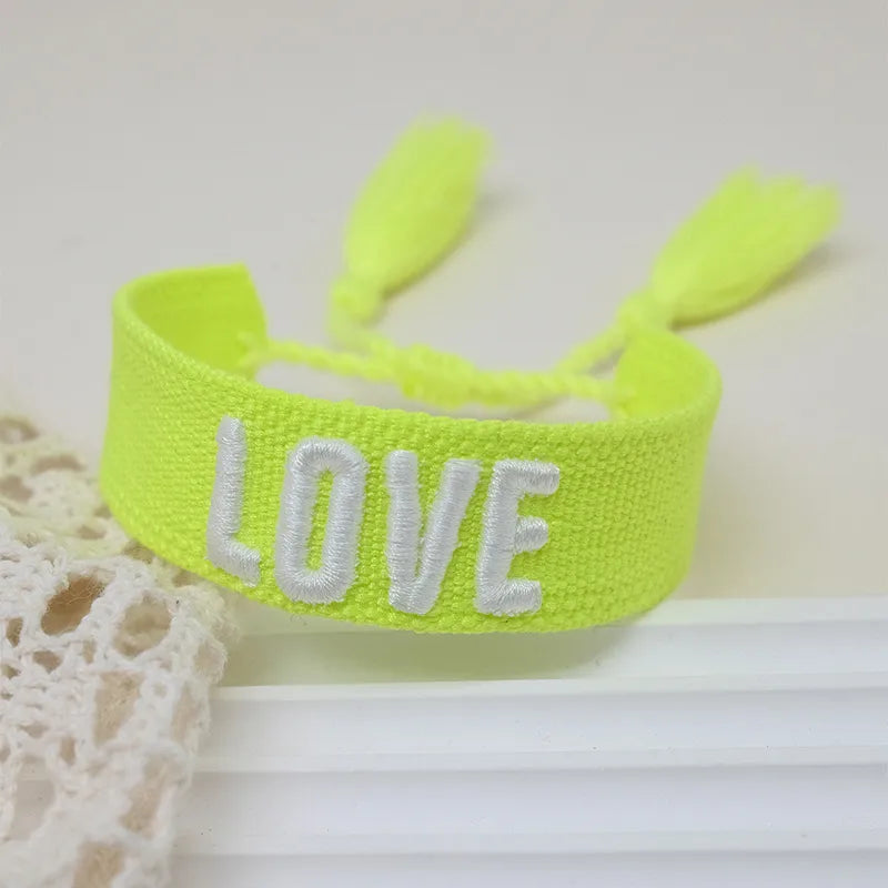 Bohemian Letter Polyester Wholesale Bracelets