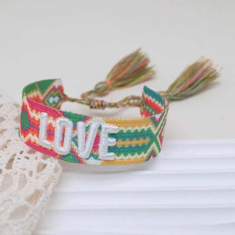 Bohemian Letter Polyester Wholesale Bracelets