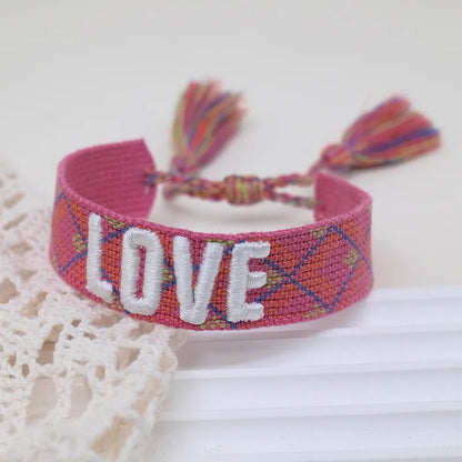 Bohemian Letter Polyester Wholesale Bracelets