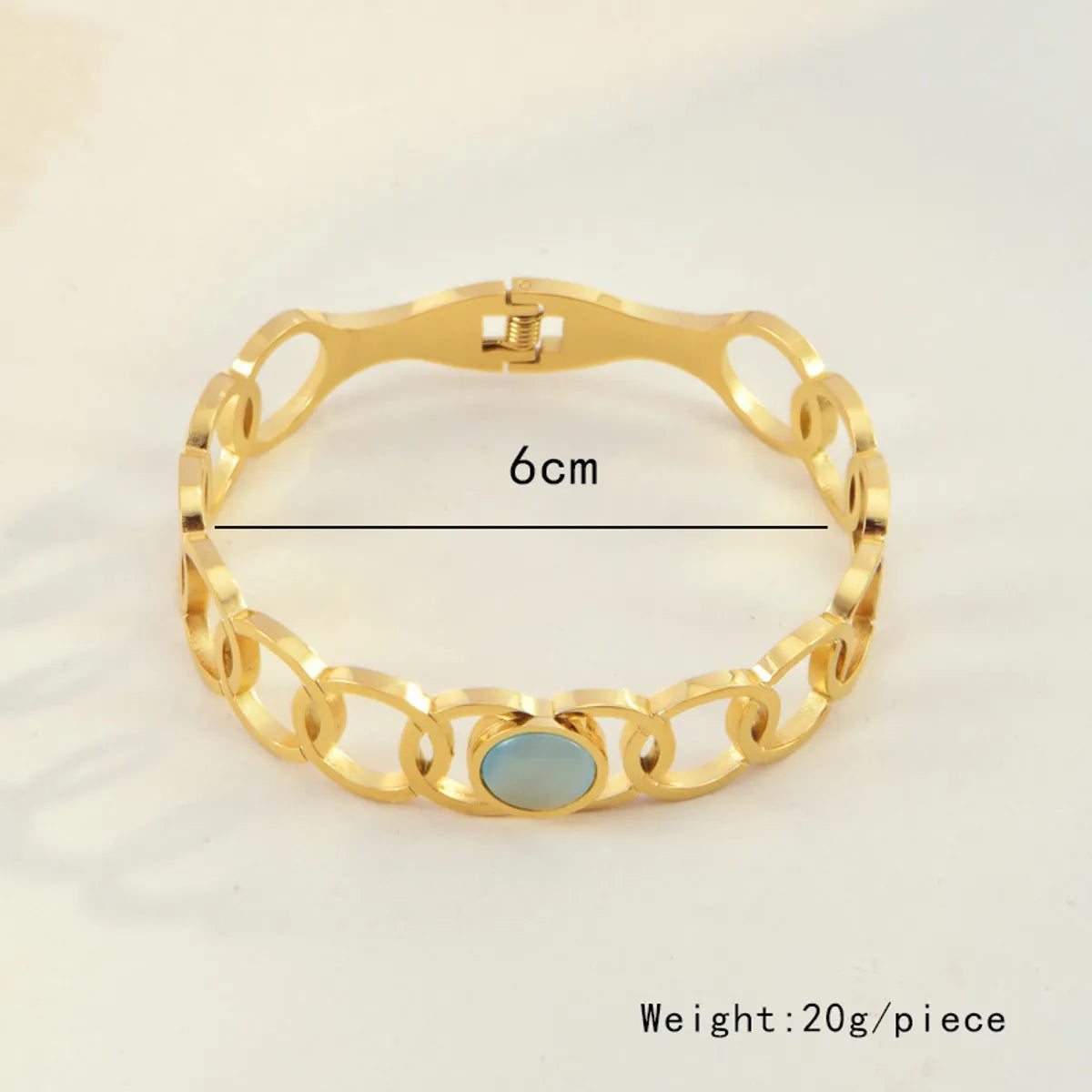 Bohemian Round 304 Stainless Steel Opal Bangle In Bulk