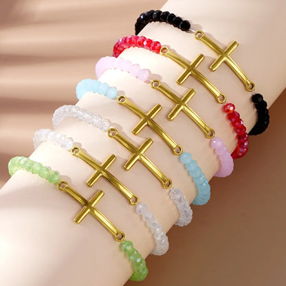 Bohemian Round Artificial Crystal Wholesale Bracelets