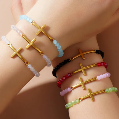 Bohemian Round Artificial Crystal Wholesale Bracelets