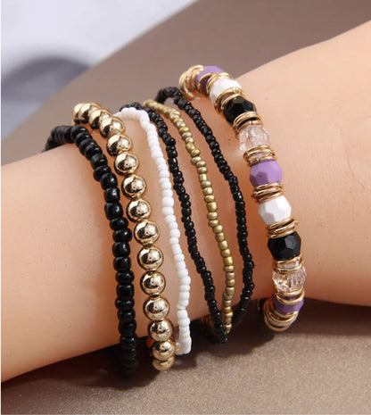 Bohemian Round Seed Bead Beaded Women'S Bracelets