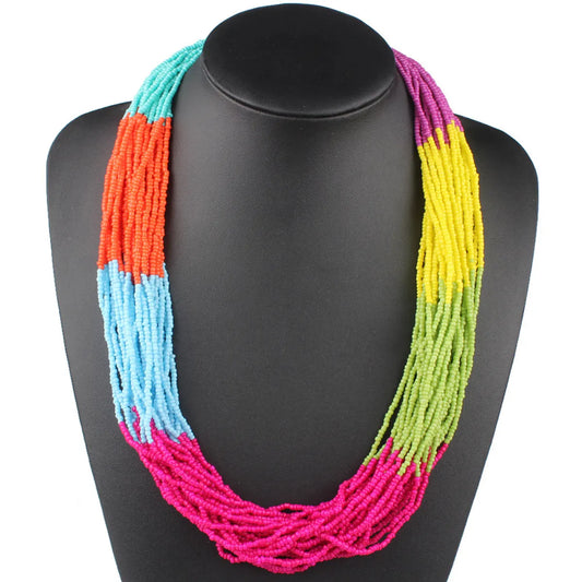 Bohemian Round Seed Bead Wholesale Necklace