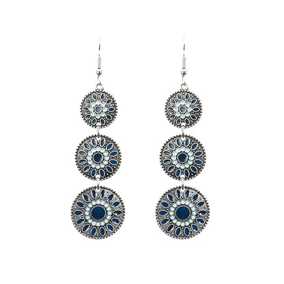 Bohemian Round Water Droplets Alloy Enamel Women'S Drop Earrings