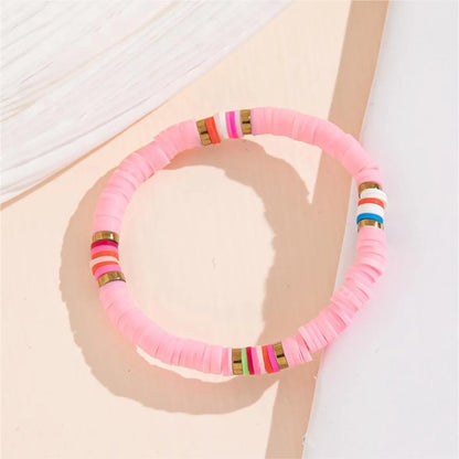 Bohemian Simple Style Colorful Soft Clay Beaded Women's Bracelets