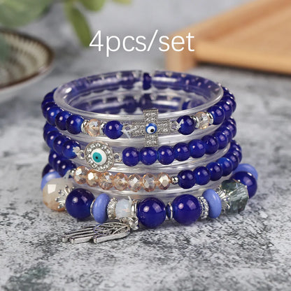 Bohemian Simple Style Devil'S Eye  Glass Glass Women'S Bracelets