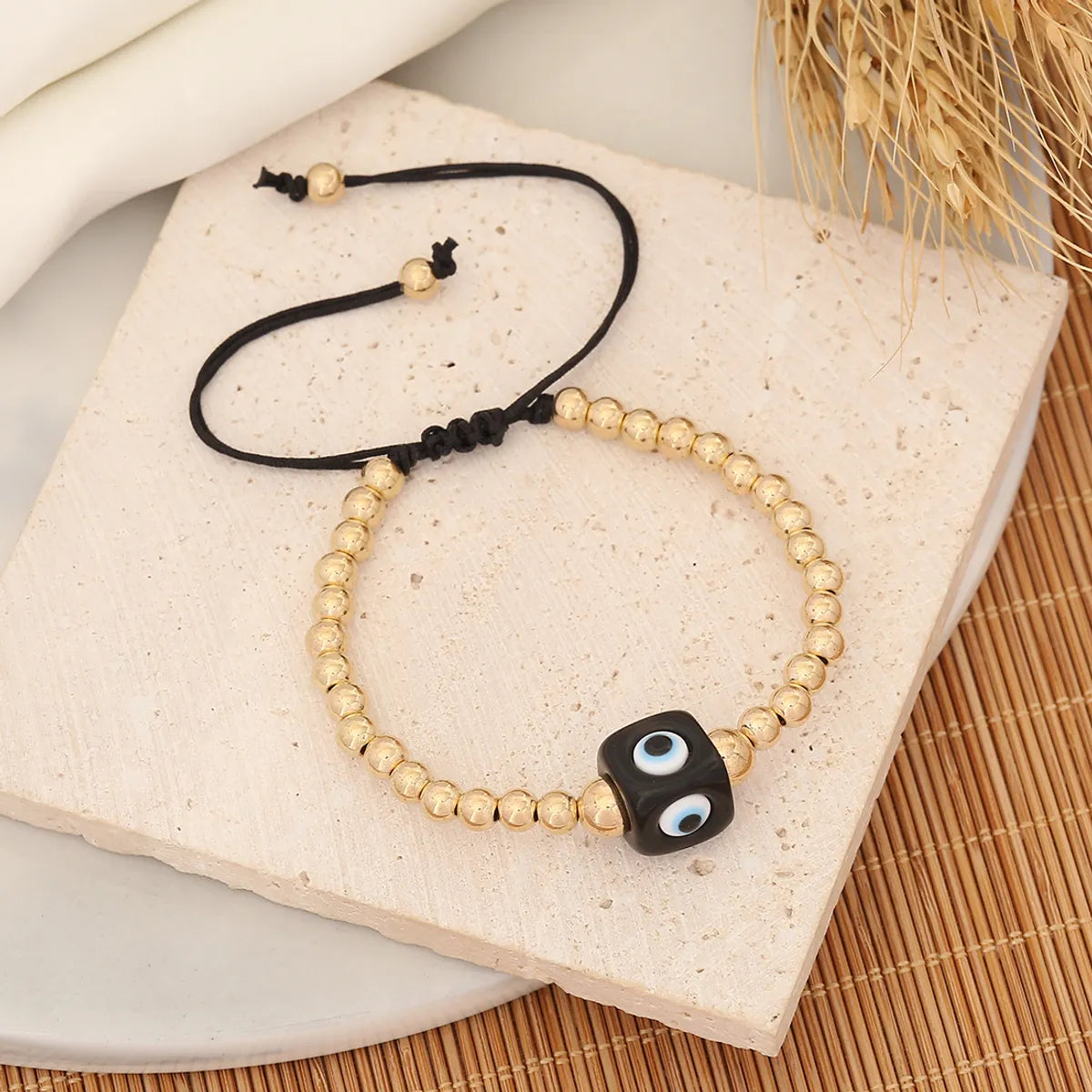 Bohemian Simple Style Geometric Devil's Eye Ccb Resin Beaded Women's Bracelets