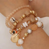 Bohemian Simple Style Shell Alloy Resin Glass Wholesale Bracelets