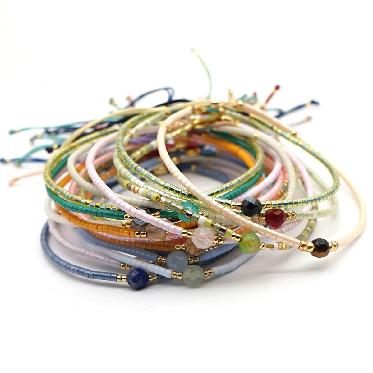 Bohemian Solid Color Beaded Wholesale Bracelets