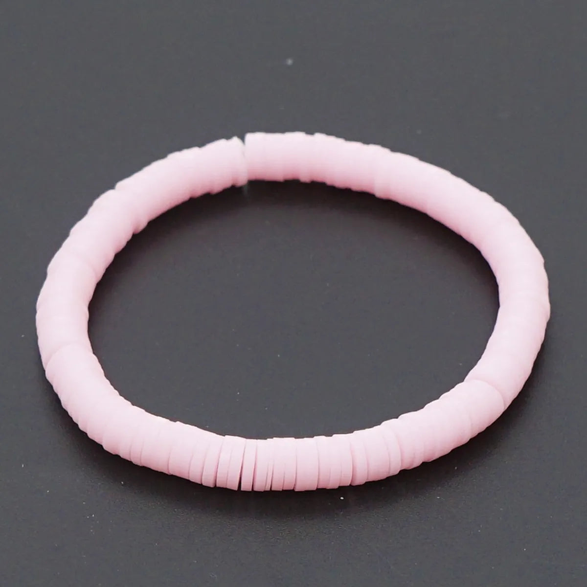 Bohemian Solid Color Clay Elastic Rope Bracelet Jewelry