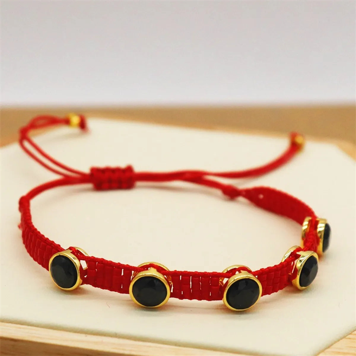 Bohemian Solid Color Zircon Glass Wholesale Bracelets