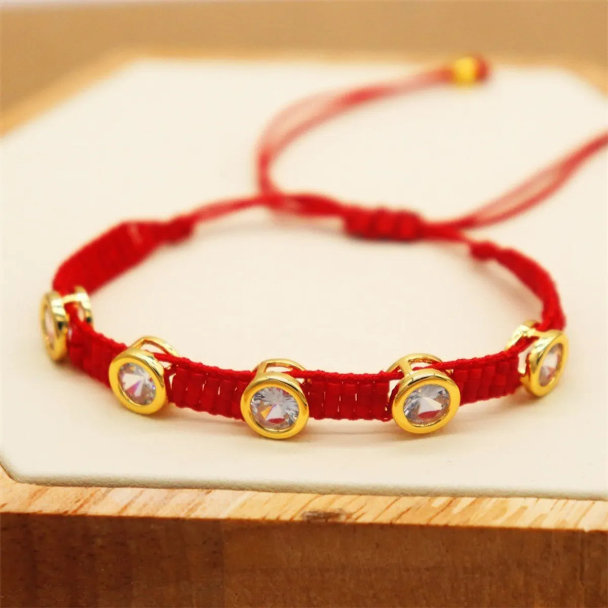 Bohemian Solid Color Zircon Glass Wholesale Bracelets