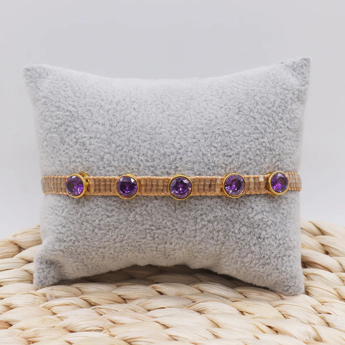 Bohemian Solid Color Zircon Glass Wholesale Bracelets